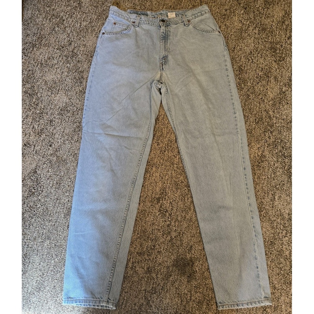 Vtg 90s Levis 15921 912 Slim Fit Tapered Leg Orange Tab Denim Light Jeans W 16 L